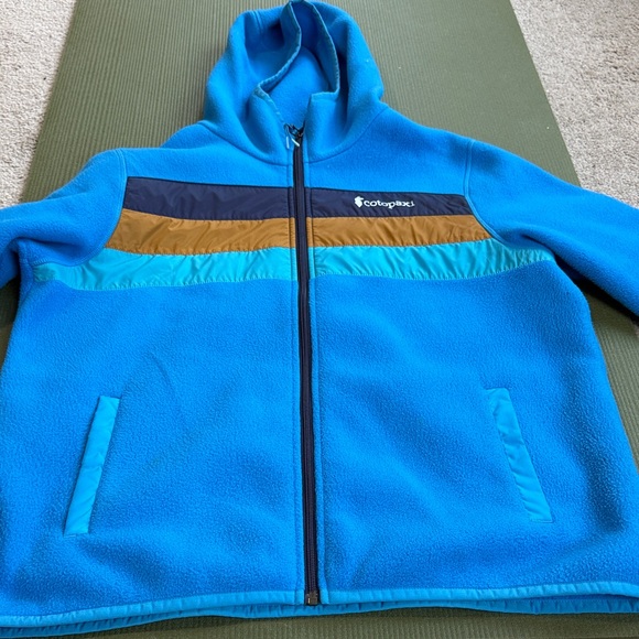 Cotopaxi Teca Fleece Hooded Full Zip Jacket XL Blue Colorblock - Picture 9 of 10